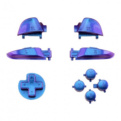 Replacement Soft Touch Button Set For Nintendo Switch Pro Controller - Chameleon Red Purple Blue | ZedLabz
