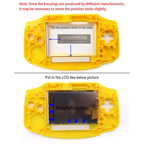 Replacement spacers for Hispeedido 3.0 drop in IPS kit Game Boy Advance GBA | ZedLabz - 2