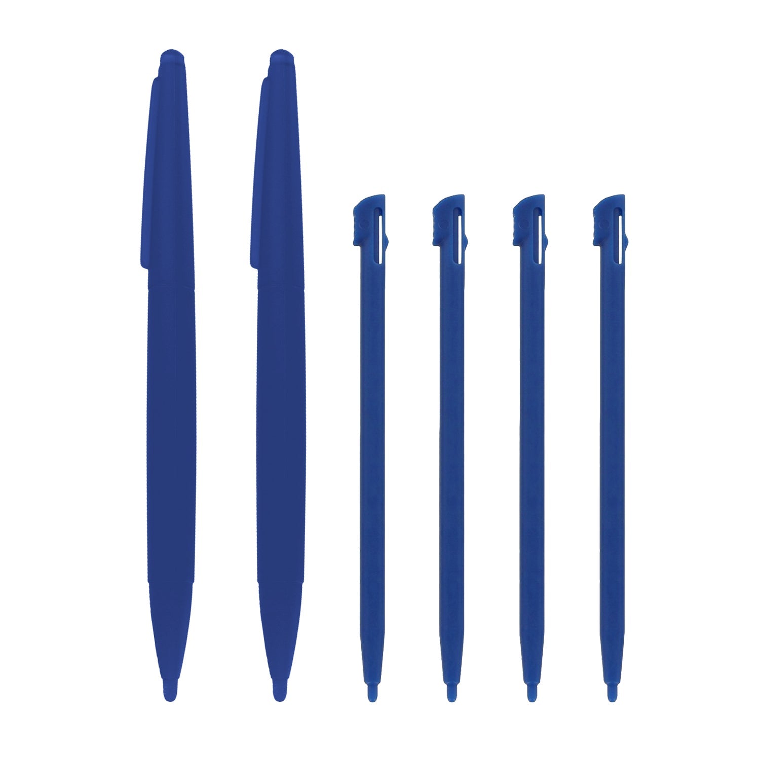 Replacement Standard & XL Stylus Pen Pack For Nintendo 2DS - 6 Pack Blue | ZedLabz - 1