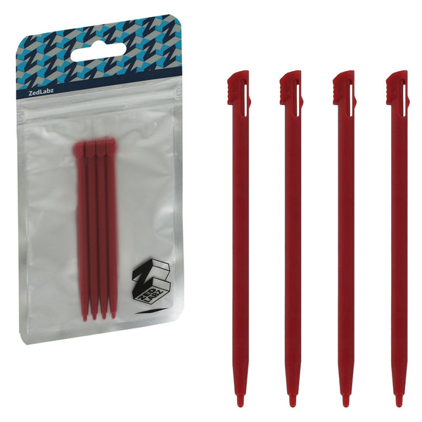 Replacement Stylus Pen For Nintendo 2DS - 4 Pack Red | ZedLabz