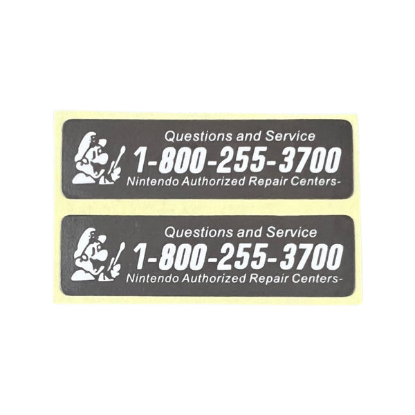 Reproduction US service sticker set for Game Boy Advance GBA SP Color Pocket 2 pack grey white | ZedLabz - 1
