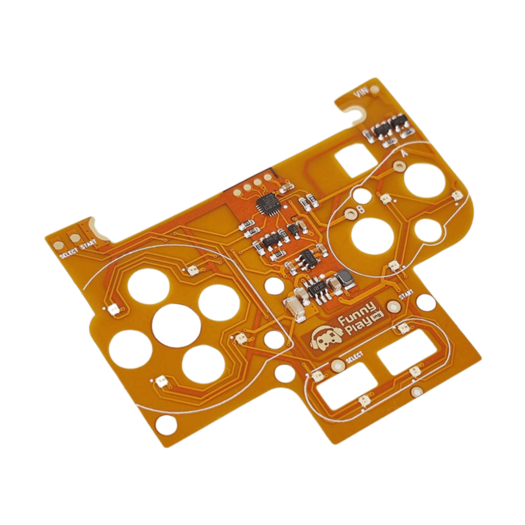RGB LED button mod kit for Nintendo Game Boy Color CGB GBC - Yellow | Funnyplaying