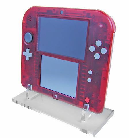 Display stand for Nintendo 2DS handheld console - Crystal Clear | Rose Colored Gaming