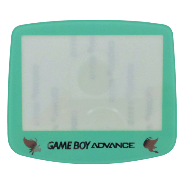 Screen lens GLASS for Nintendo Game Boy Advance replacement cover - Light Green/Holographic writing Celebi Edition | ZedLabz