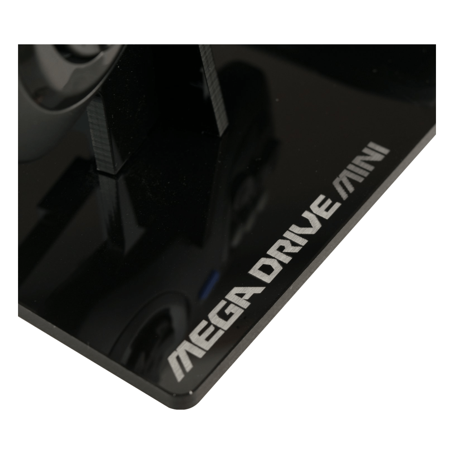 Shelf candy stand for Sega Mega Drive Classic Mini console & controller - Crystal Black | Rose Colored Gaming