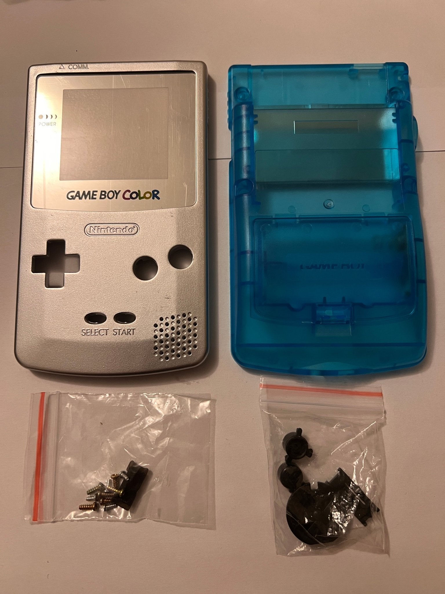 Shell for Game boy Colour Silver/Blue clearance | ZedLabz - 1