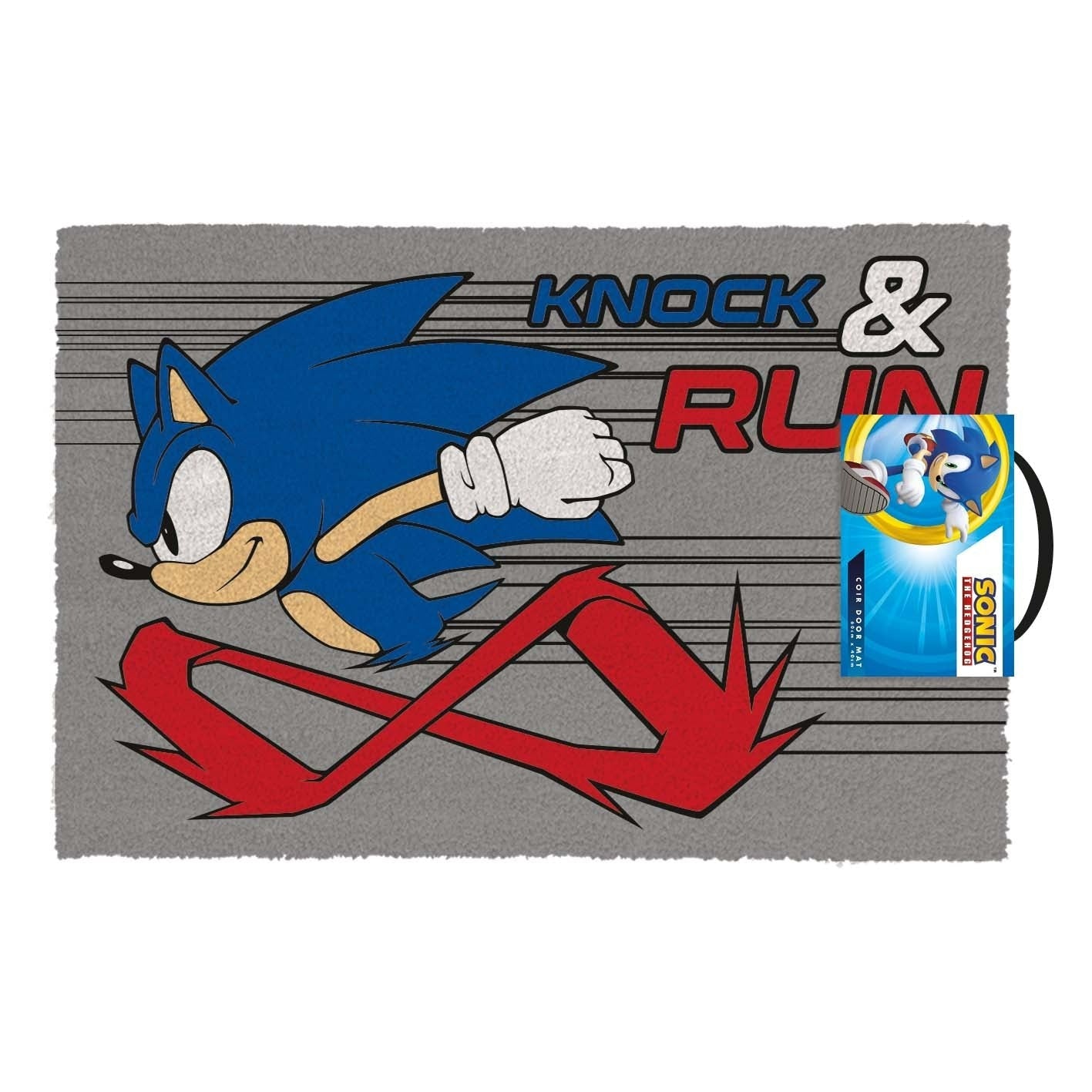 Sonic The Hedgehod knock & run coir door mat 60cm x 40cm | Pyramid