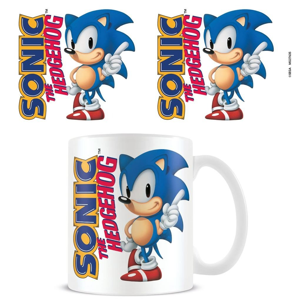 Sonic The Hedgehog Classic Icon official mug 11oz/315ml white ceramic | Pyramid