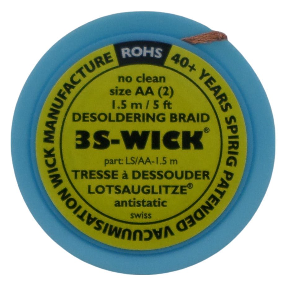 Spirig desolder wick for easy desoldering size AA 1.5m | ZedLabz