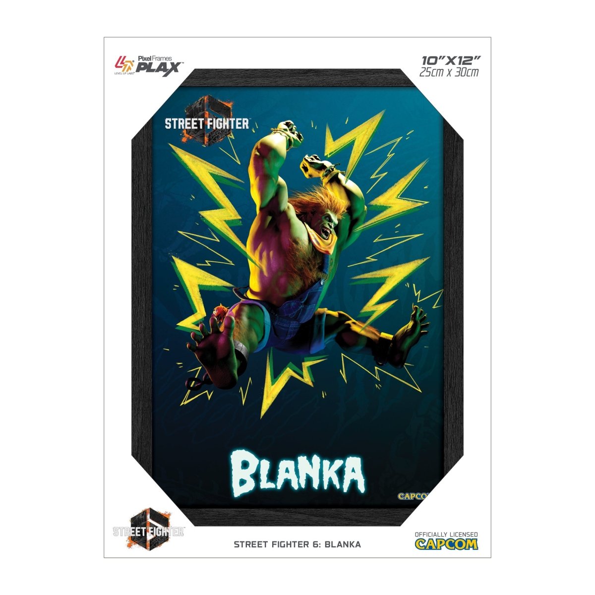 Street Fighter 6 Blanka Plax lenticular frame 3D wall art officially licensed 10"x12" inch (23x30cm) | Pixel Frames