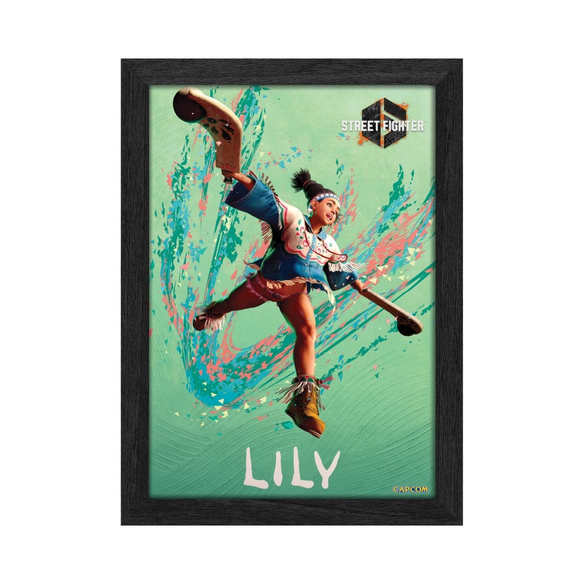 Street Fighter 6 Lily Plax lenticular frame 3D wall art officially licensed 10"x12" inch (23x30cm) | Pixel Frames