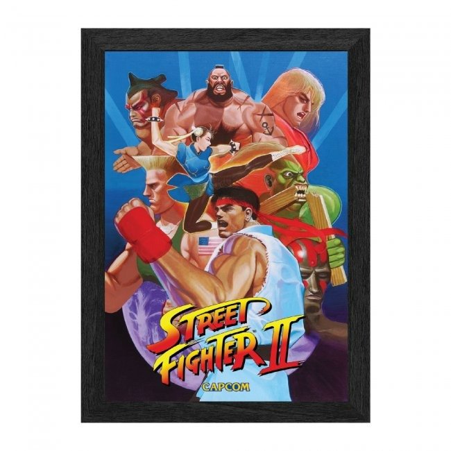 Street Fighter II The World Warriors Plax lenticular frame 3D wall art officially licensed 10"x12" inch (23x30cm) | Pixel Frames