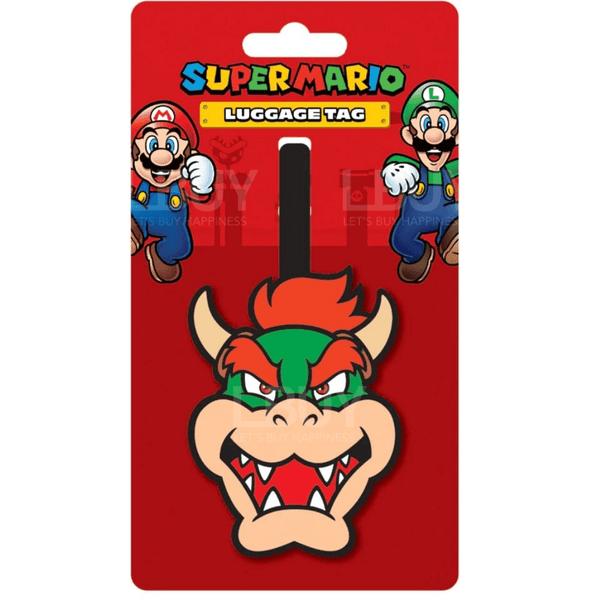 Super Mario Bowser luggage bag tag with write on address label | Pyramid