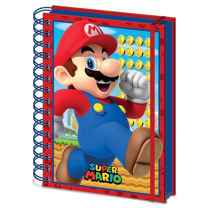 Super Mario (Core) A5 3D lenticular cover wiro wire bound notebook officially licensed | Pyramid - 1