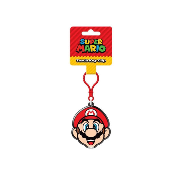 Super Mario Mario LED torch key clip light up keyring with metal clip | Pyramid