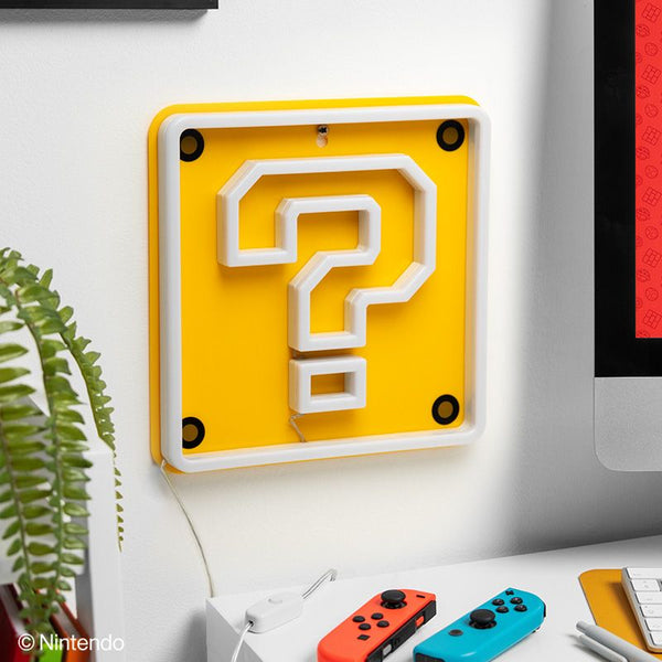 Super Mario Question Block Wall Mountable LED Neon Light | Paladone - 2