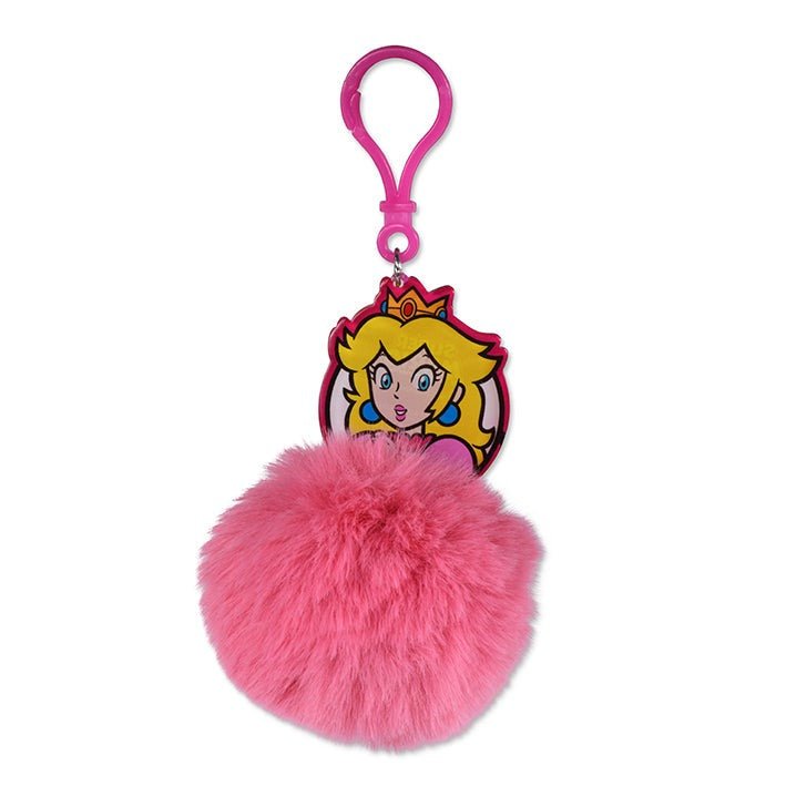 Super Mario series official keyring Princess Peaches pompom Keychain | Pyramid