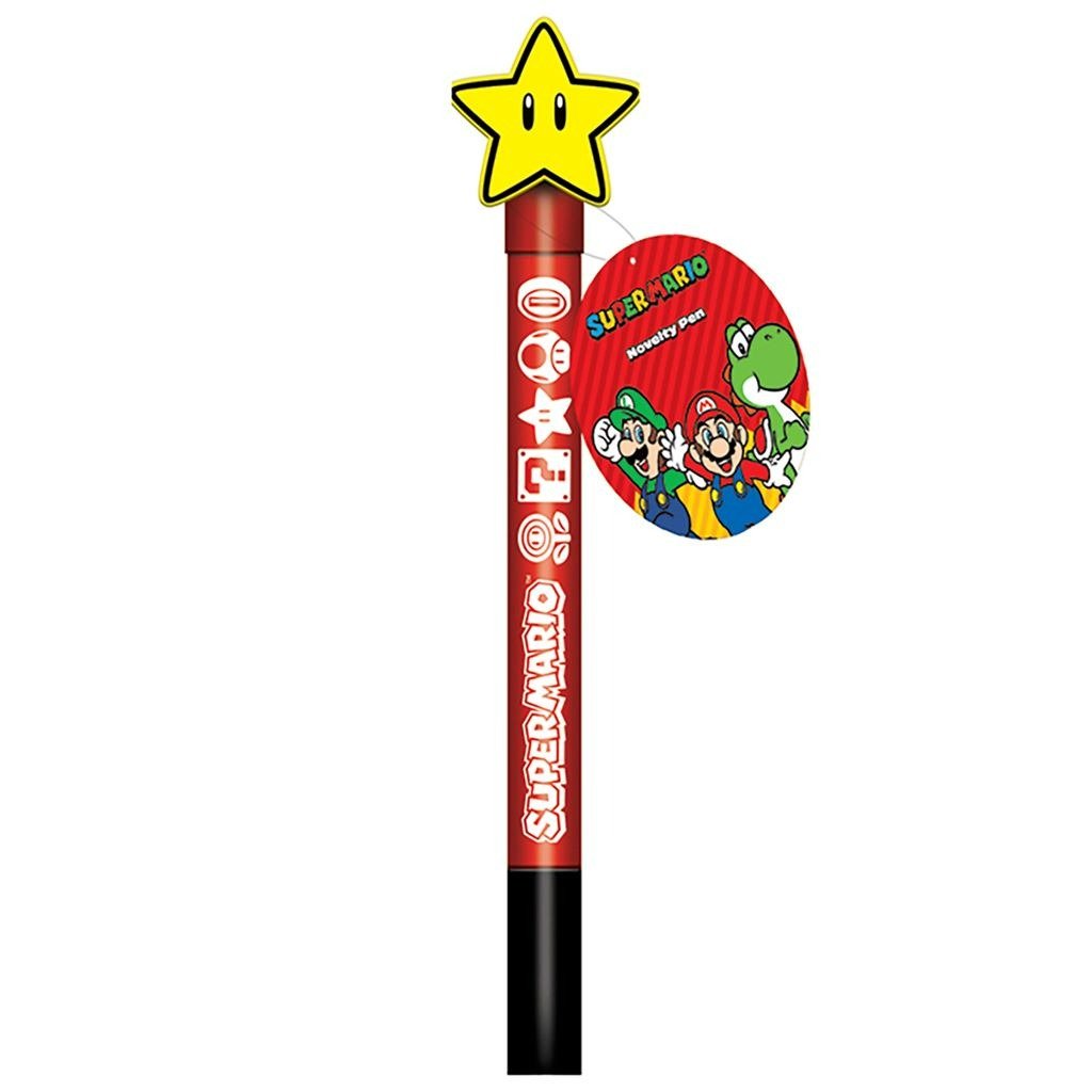 Super Mario Spinning Topper Novelty fine tip black ink pen | Pyramid - 1