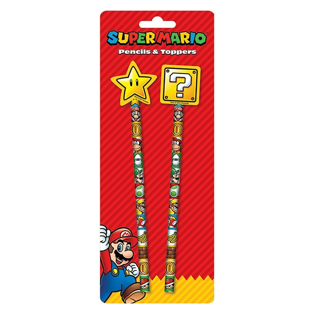 Super Mario spinning topper novelty pencils - 2 pack | Pyramid - 1