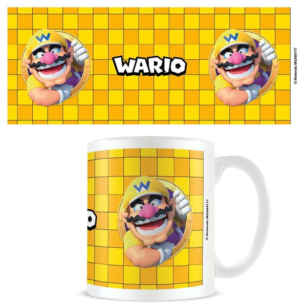 Super Mario Wario 3D port official mug 11oz/315ml white ceramic | Pyramid - 1