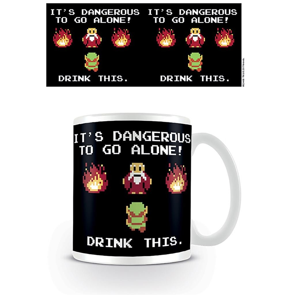 The Legend Of Zelda Drink This pixel art retro style official mug 11oz/315ml white ceramic | Pyramid
