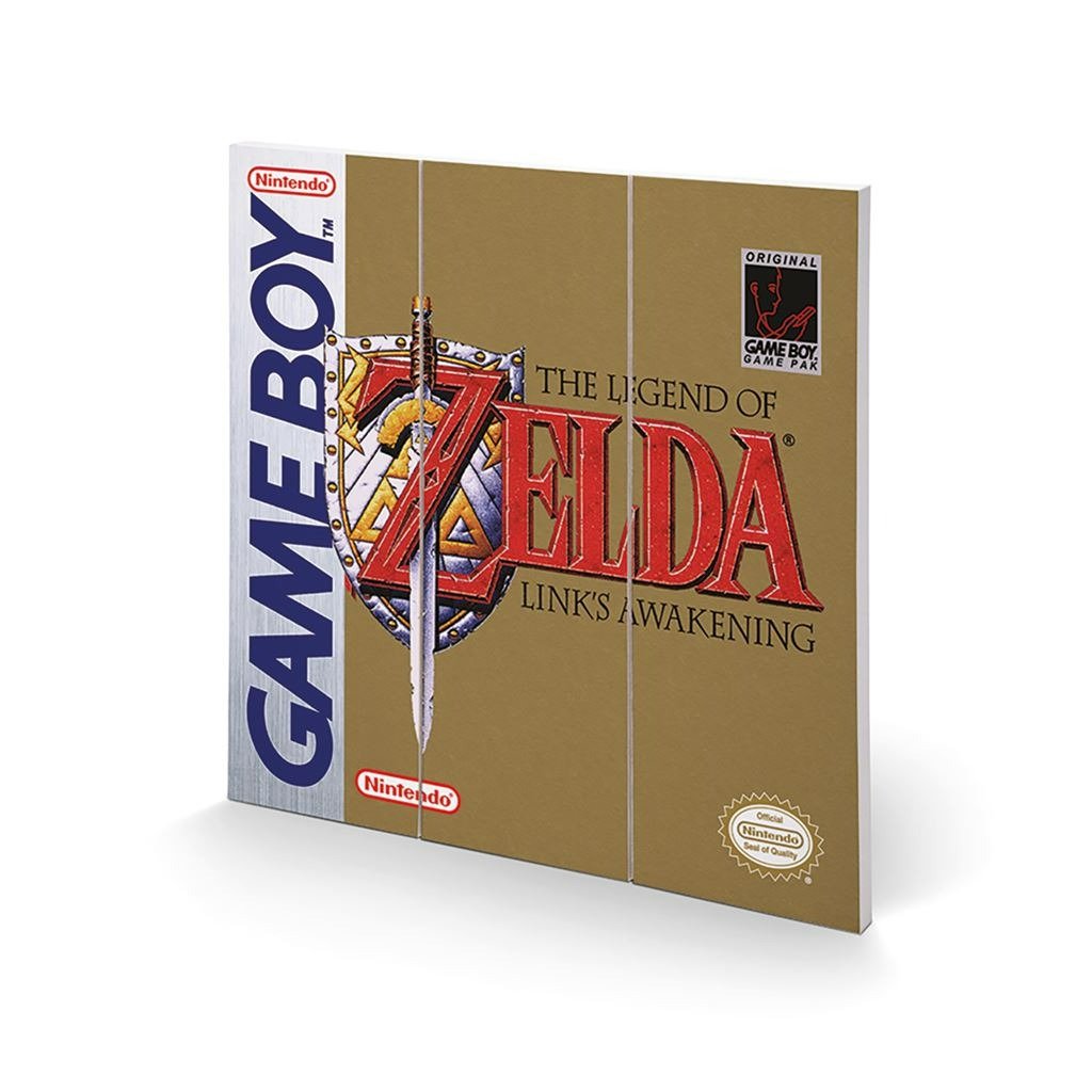 The Legend of Zelda GameBoy 30 x 30cm Square Wood Panel Print wall art | Pyramid