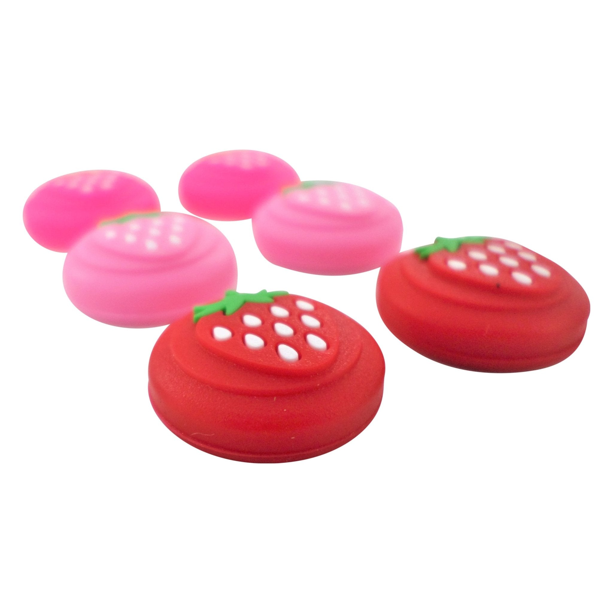 Thumb grips for Nintendo Switch Lite & Switch Joy-Con silicone stick caps - 6 pack Strawberry edition Pink | ZedLabz