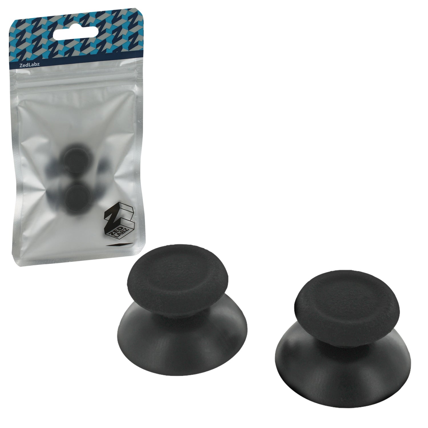 Thumbsticks for Sony PS4 controllers analog rubber grip sticks compatible replacement - 2 pack Grey | ZedLabz - 1