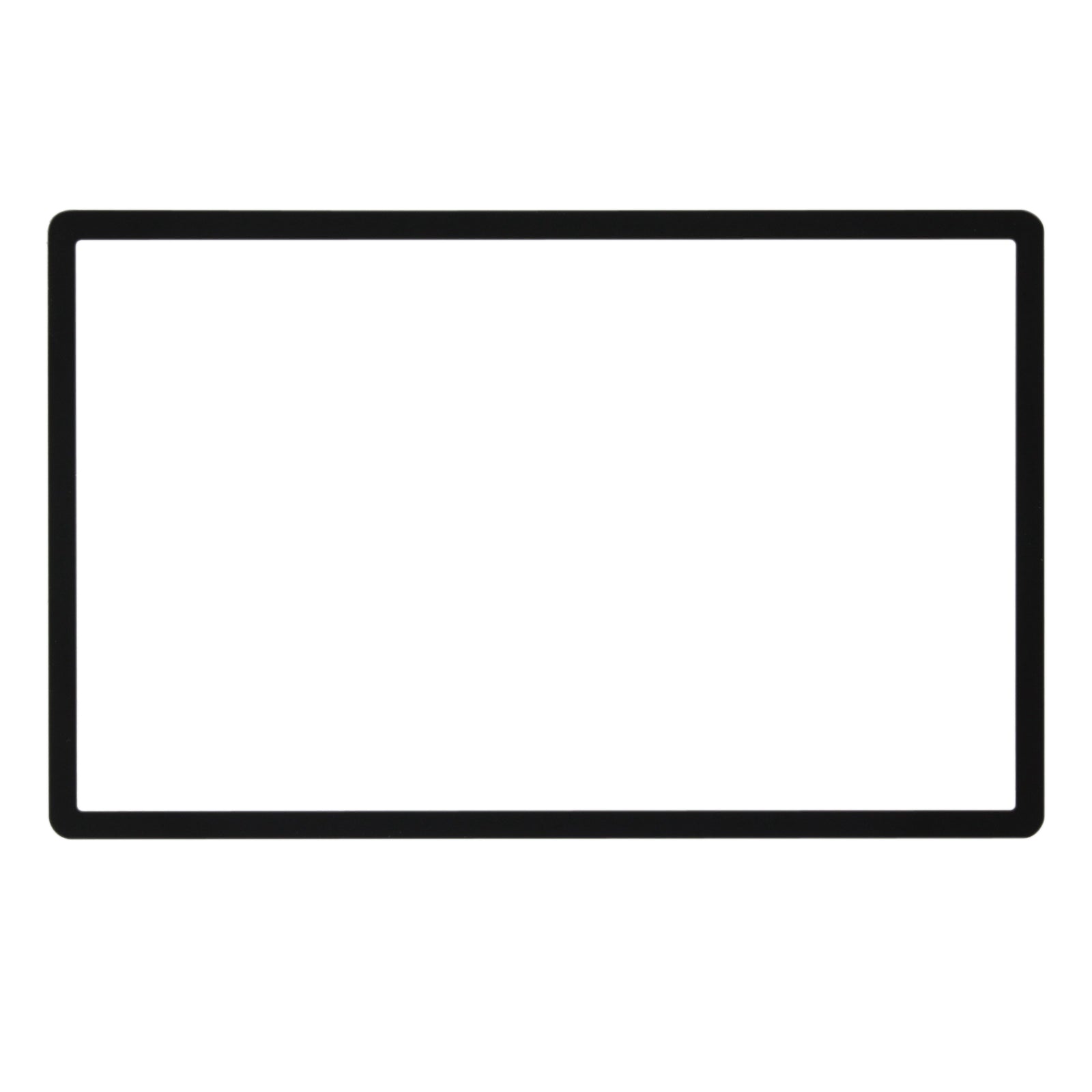 Top screen lens for Nintendo 3DS XL & New 3DS XL plastic cover with adhesive strips - Black | ZedLabz