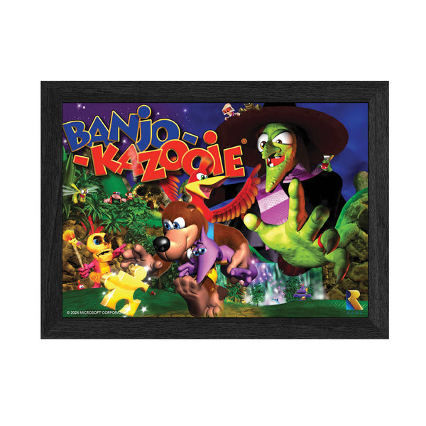 Banjo-Kazooie Welcome to Spiral Mountain Plax lenticular frame wall art officially licensed 10"x12" inch (25x30cm) | Pixel Frames