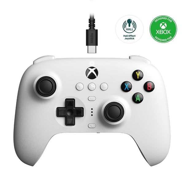 Ultimate wired controller with Hall Effect sticks for Xbox Series X|S, Xbox One & Windows - officially licensed - White | 8BitDo - 1