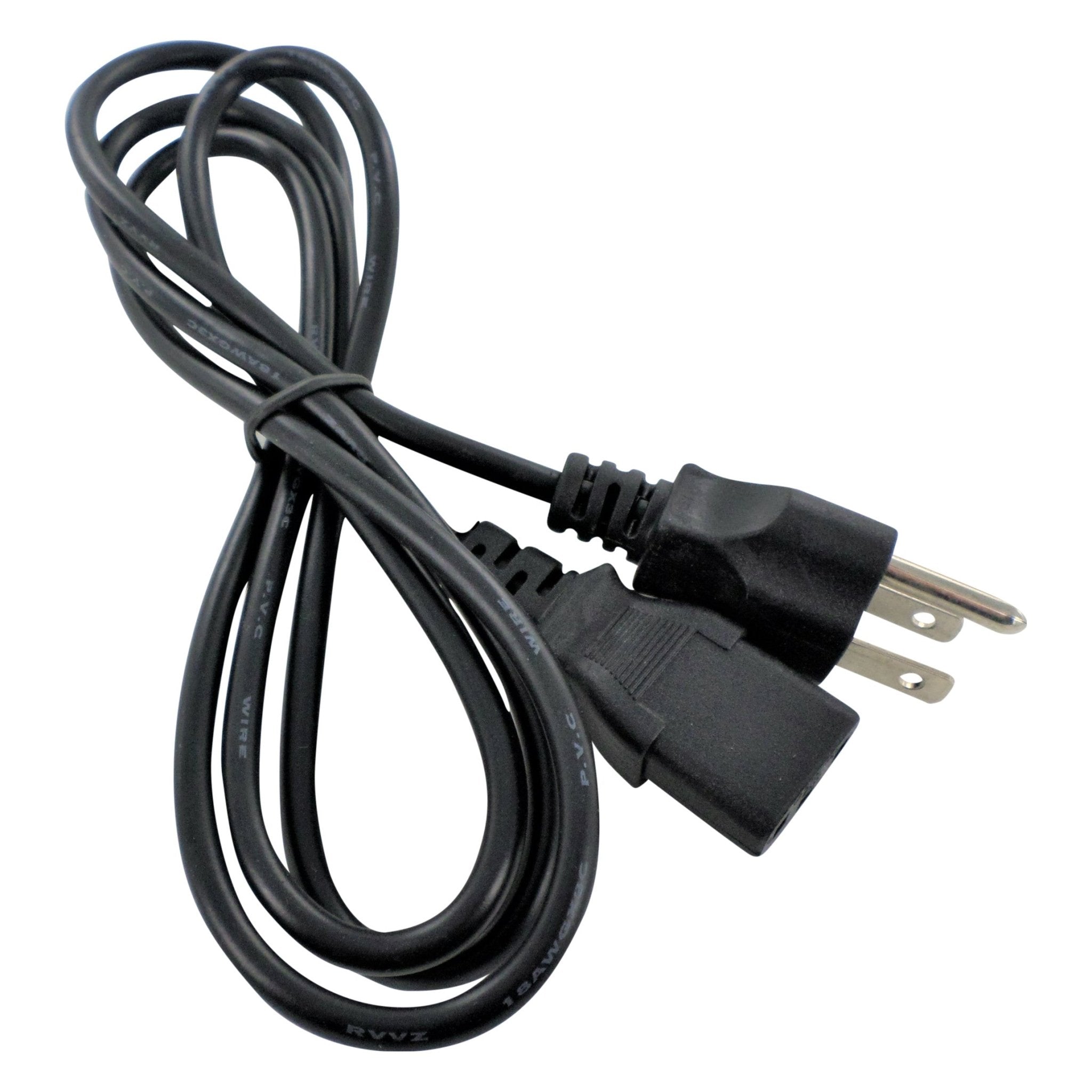 US mains power cable for Sony PS3 (fat), Xbox 360 & Desktop PCs 3 prong C13 replacement lead - 10amp black | ZedLabz