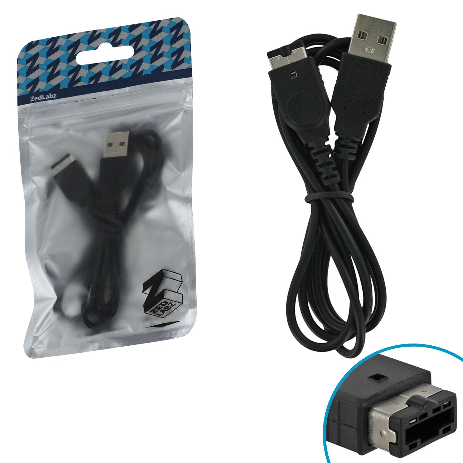 USB charging cable for Nintendo GameBoy Advance SP & DS original phat handheld console charger adapter lead | ZedLabz
