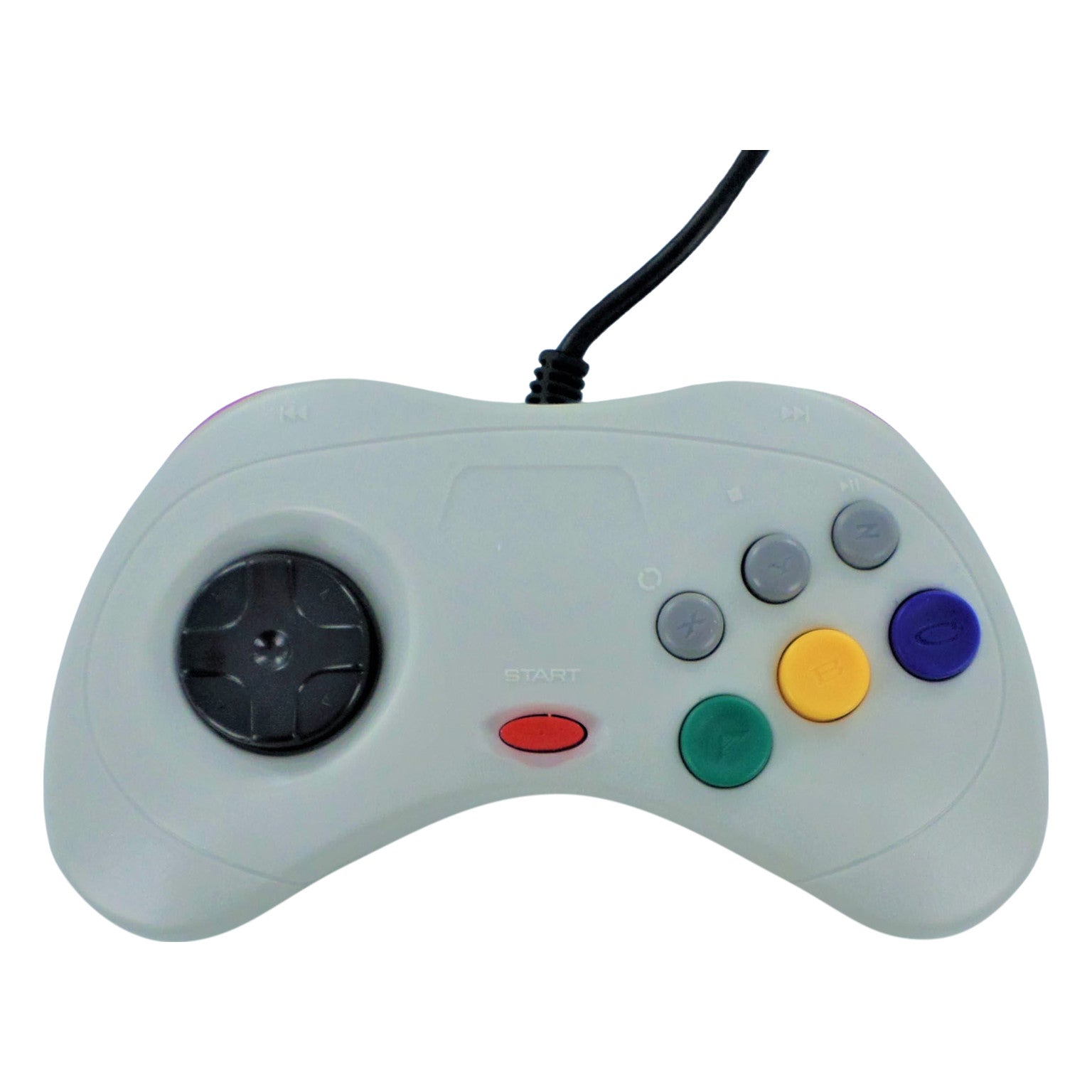 Wired controller for Sega Saturn compatible replacement with 1.8m cord - grey/coloured | ZedLabz