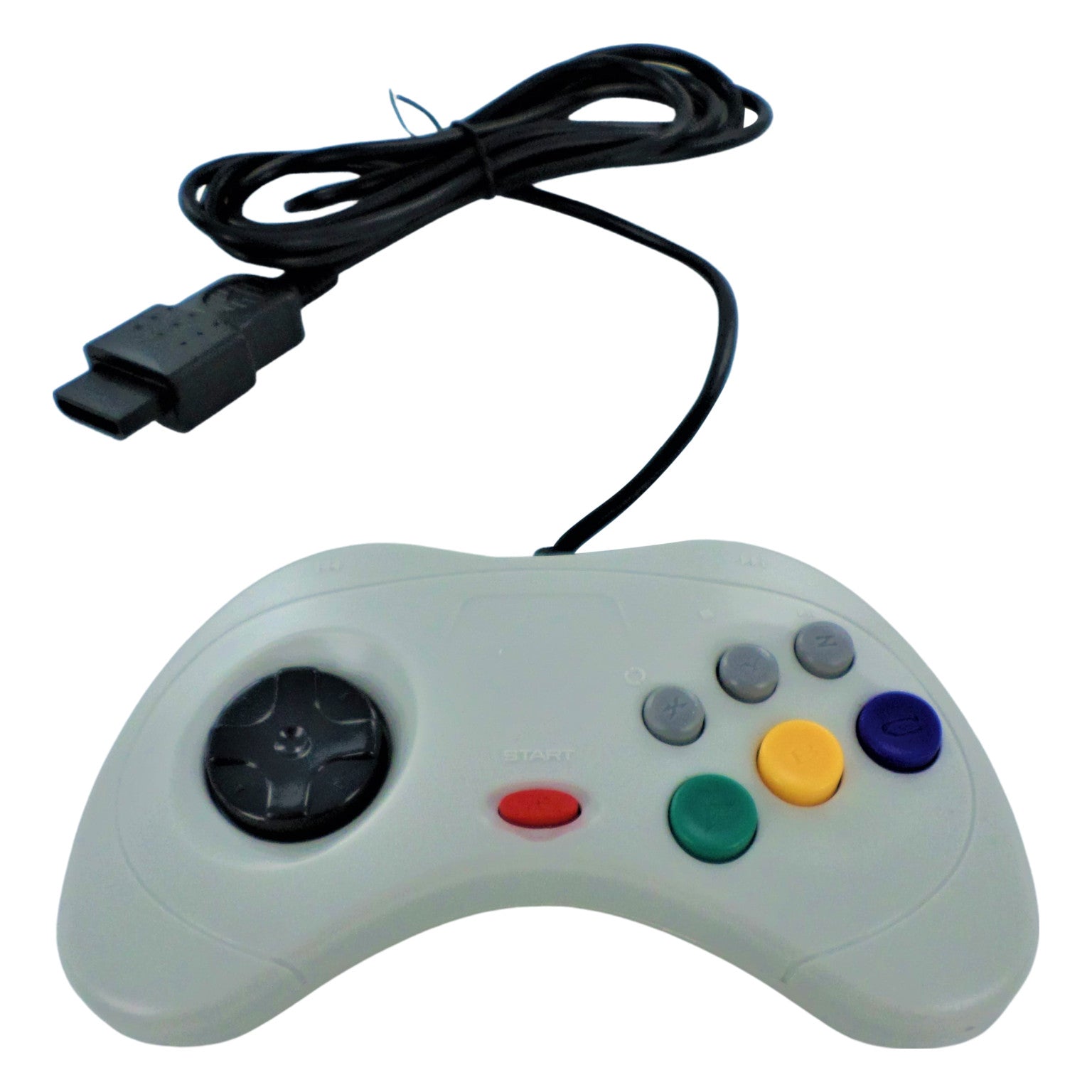 Wired controller for Sega Saturn compatible replacement with 1.8m cord - grey/coloured | ZedLabz