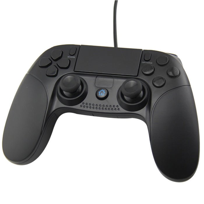 Wired controller for PS4 double shock vibration black ZedLabz
