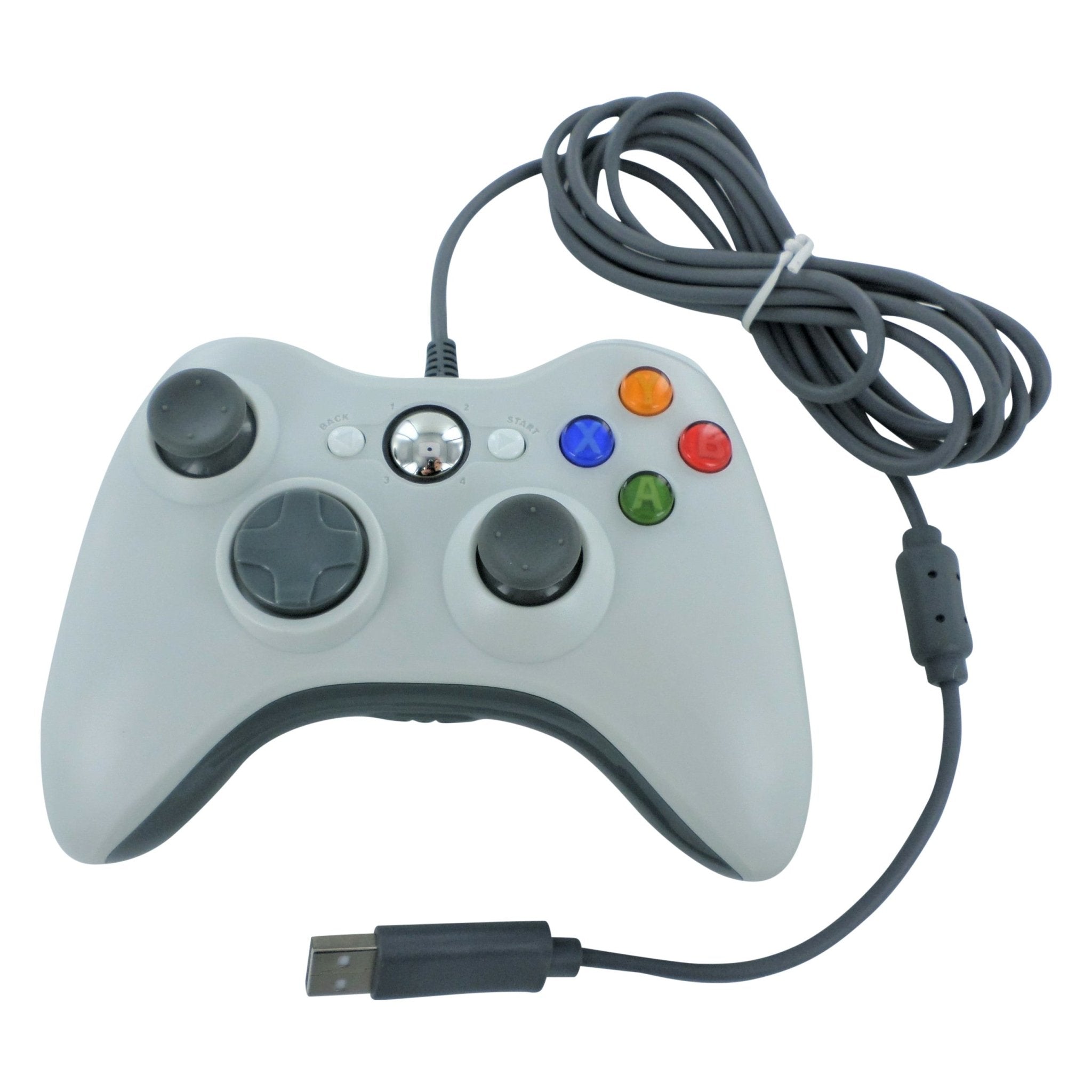 Wired USB Controller for Xbox 360 Slim Compatible Joypad replacement - White | ZedLabz