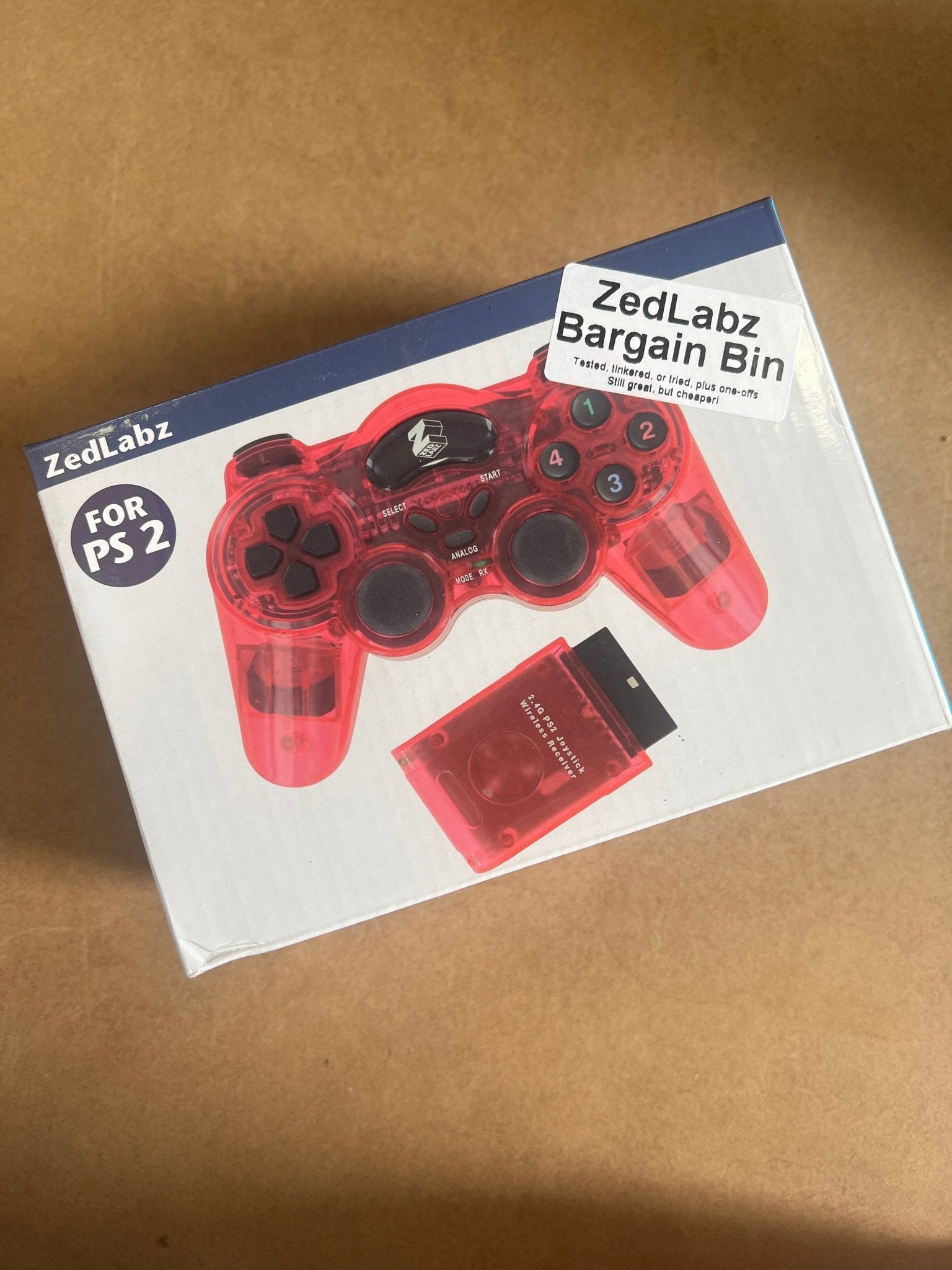 Wireless controller for Sony PS2 console red, clearance - 1
