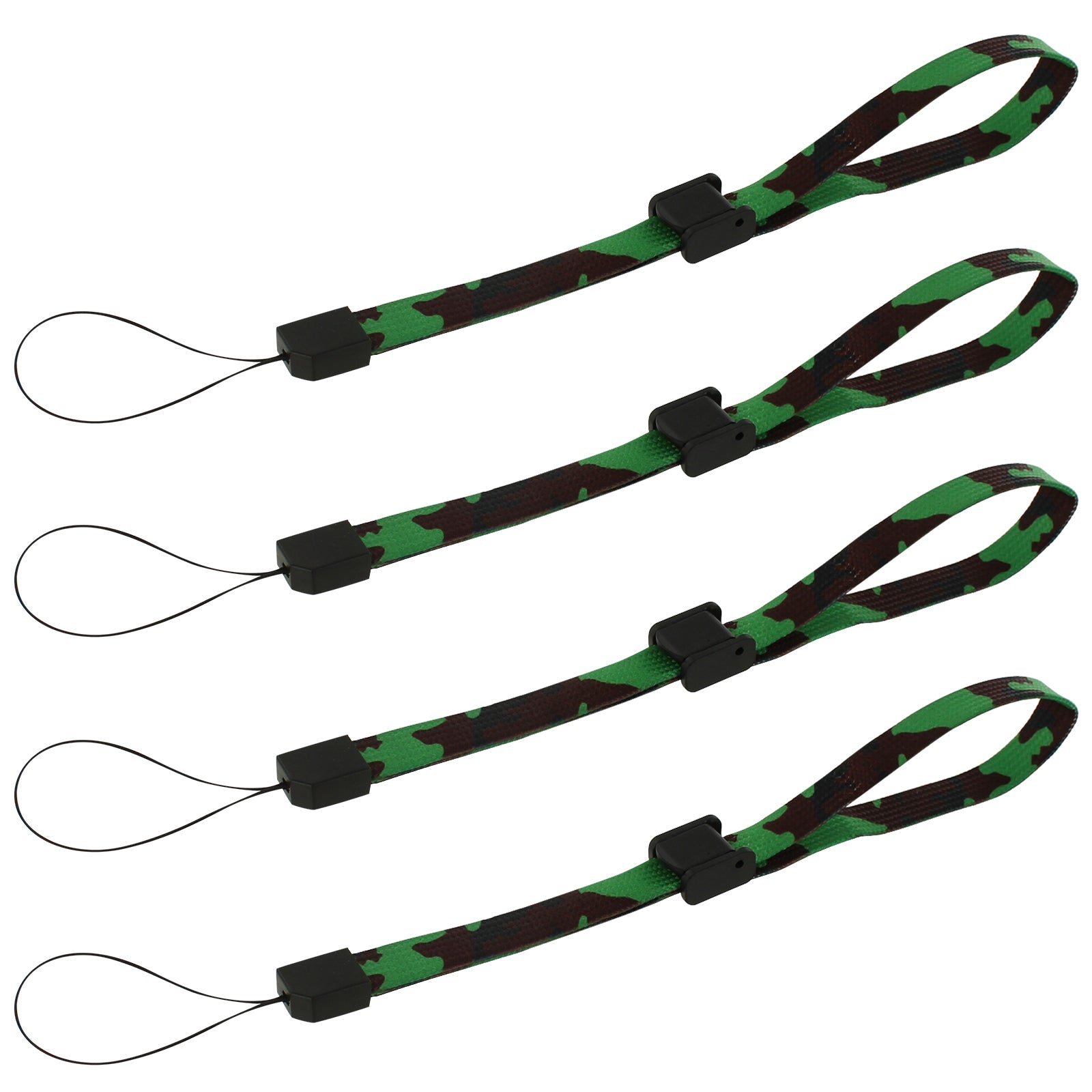 Wrist strap for handheld games consoles, cameras & mobiles adjustable – 4 pack Green & Brown Camouflage | ZedLabz