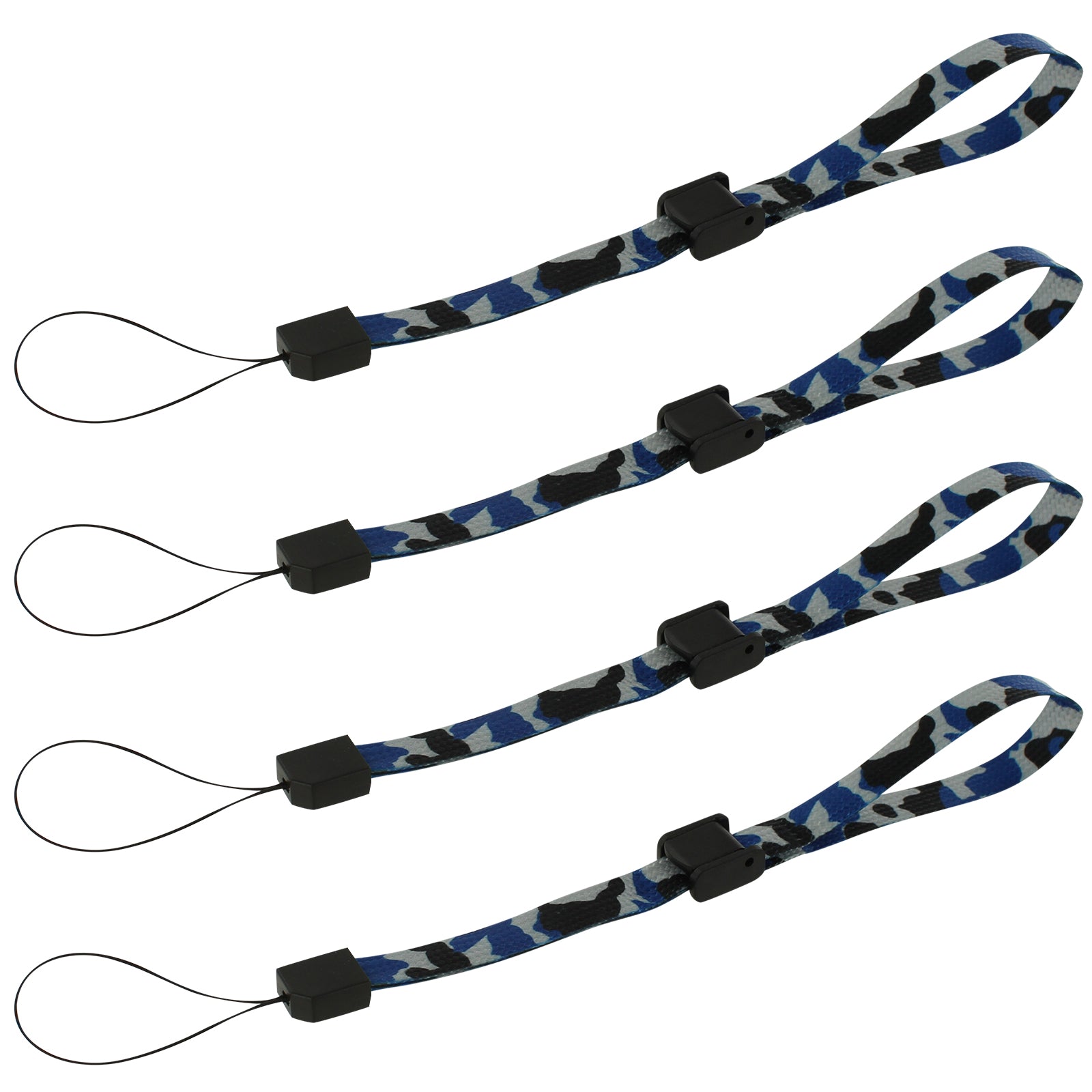 Wrist strap for handheld games consoles, cameras & mobiles adjustable – 4 pack Grey & Blue Camouflage | ZedLabz
