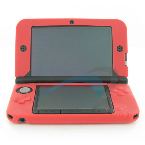 Protective case for 3DS XL LL Nintendo console soft silicone gel skin cover – Red | ZedLabz