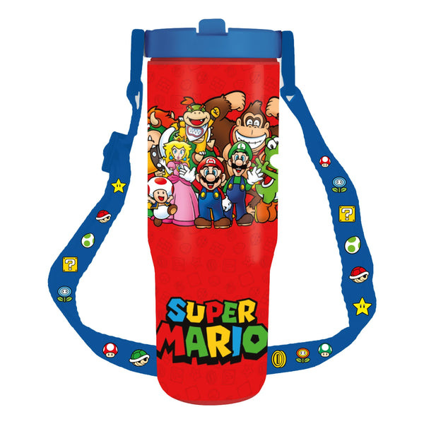 Super Mario group shot 30oz/887ml pitcher tumbler with strap | Pyramid