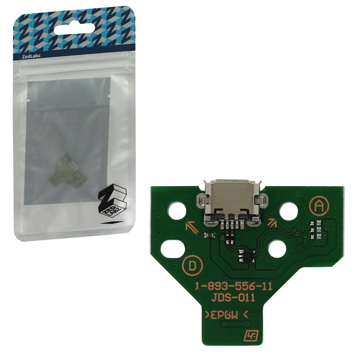 ZedLabz 12 pin V2 micro USB charging socket ic board for Sony PS4 controllers JDS-011