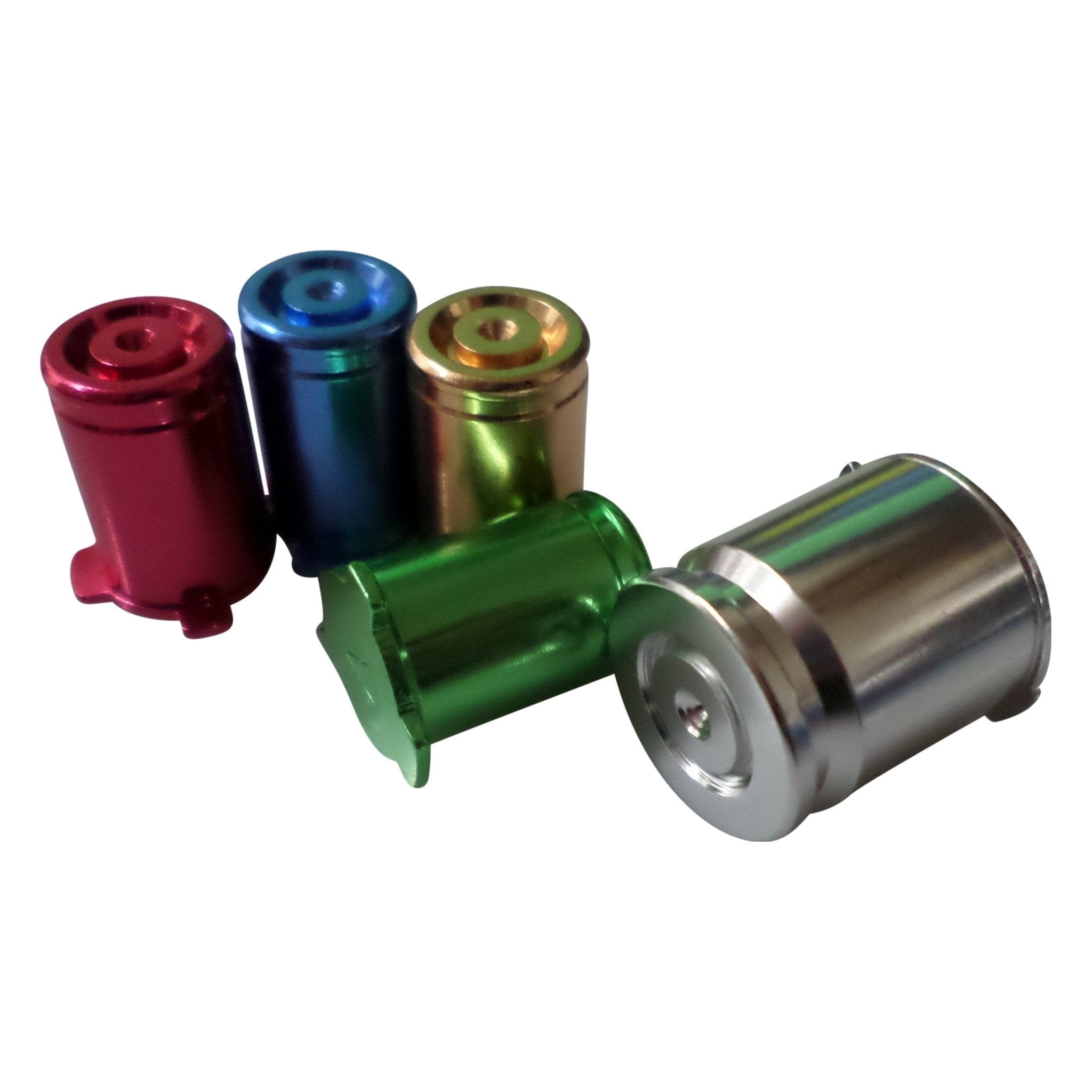 ZedLabz aluminium alloy metal ABXY bullet button set inc home button for Xbox 360 controller - multi colour