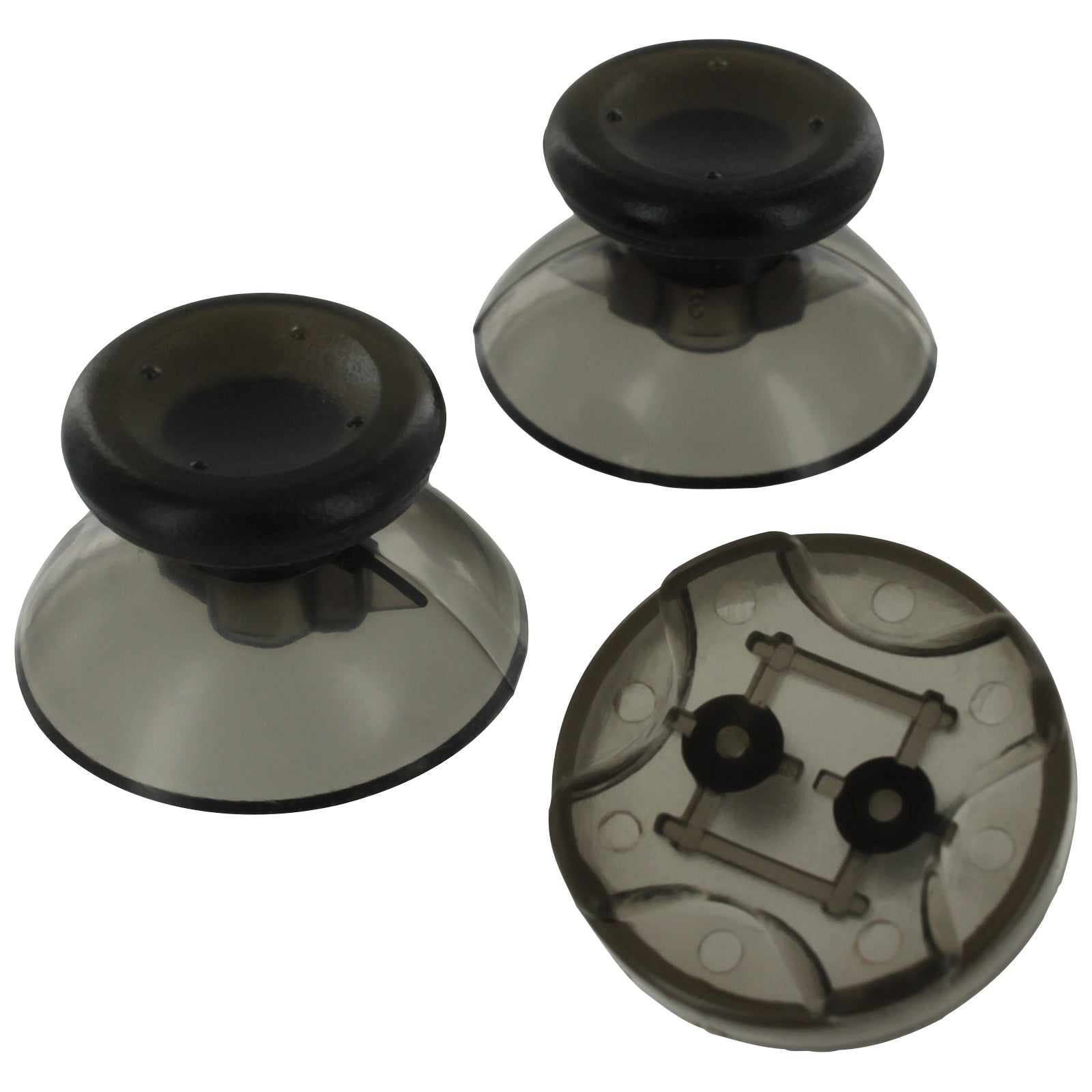 ZedLabz concave analog thumbsticks & D Pad mod kit for Microsoft Xbox 360 - transparent black