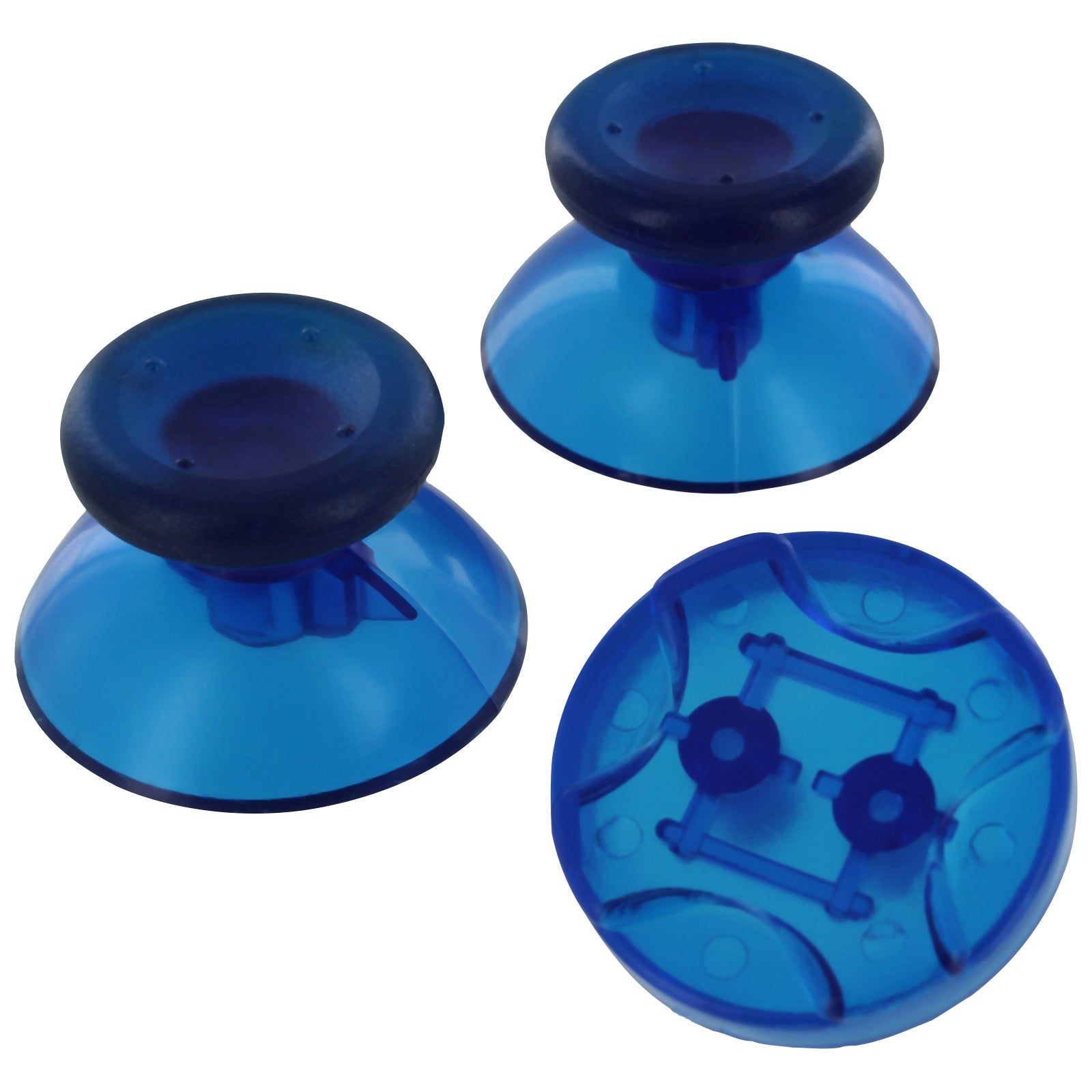 ZedLabz concave analog thumbsticks & D Pad mod kit for Microsoft Xbox 360 - transparent blue