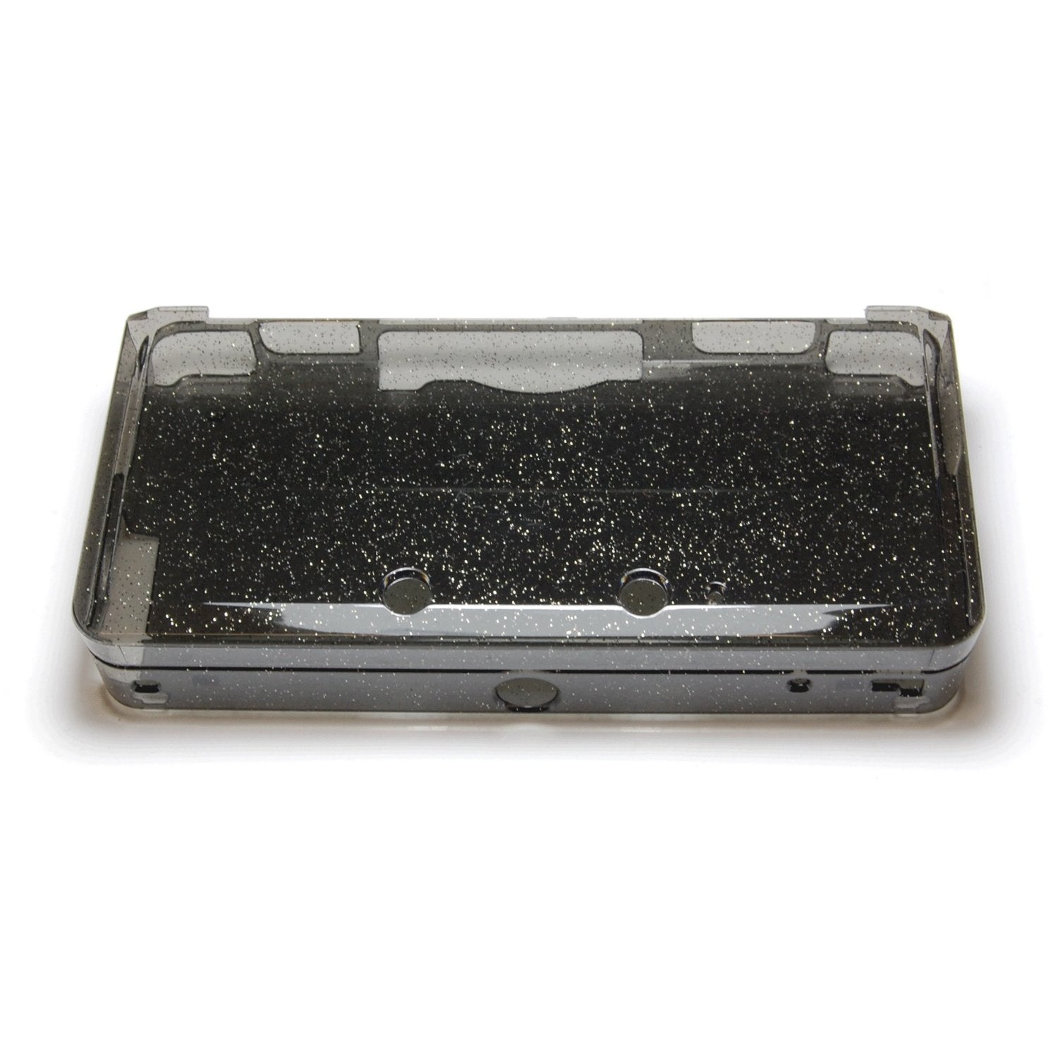 ZedLabz glitter crystal case for Nintendo 3DS (old 2012 model) - Protective hard armor cover shell - black - 2