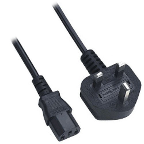 ZedLabz mains power cable cord C13 UK kettle lead for Sony PS3 original, PS4 Pro and Microsoft Xbox One original - 2m black