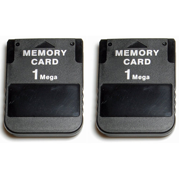 ZedLabz Memory card for Sony PS1 1MB 15 block PSX PlayStation one PSone (PS2 compatible*) - 2 pack black