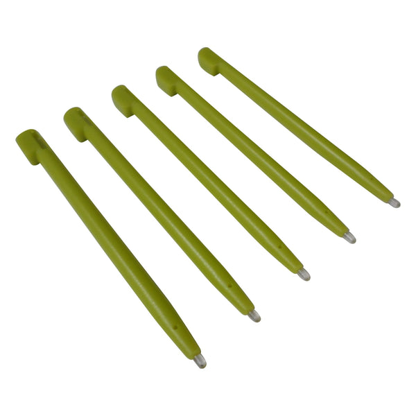 ZedLabz plastic stylus for Nintendo DS Lite (DSL NDSL) slot In touch pen - 5 pack Apple Green | ZedLabz